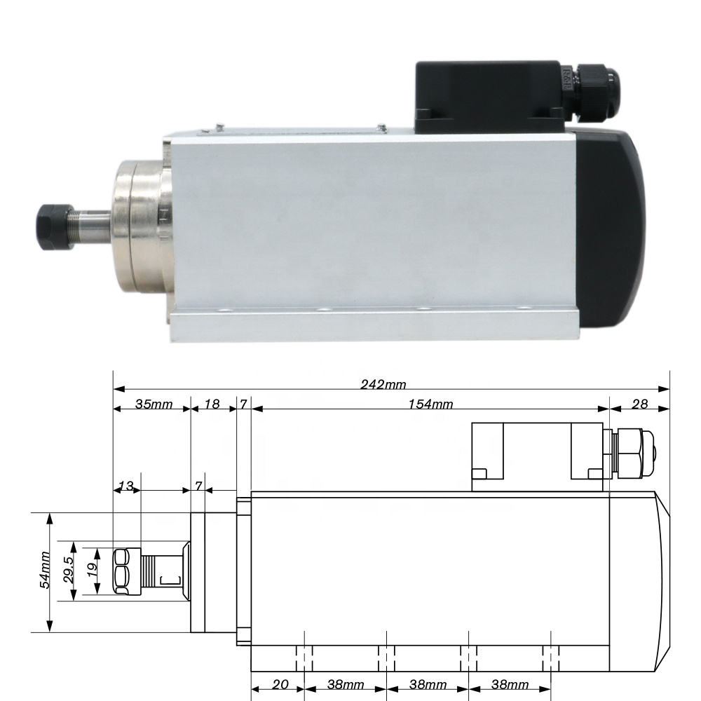 1.5kw Flash air Cooled Spindle - Air Cooled 1.5Kw Spindle Motor Inverter 110V recension och pris